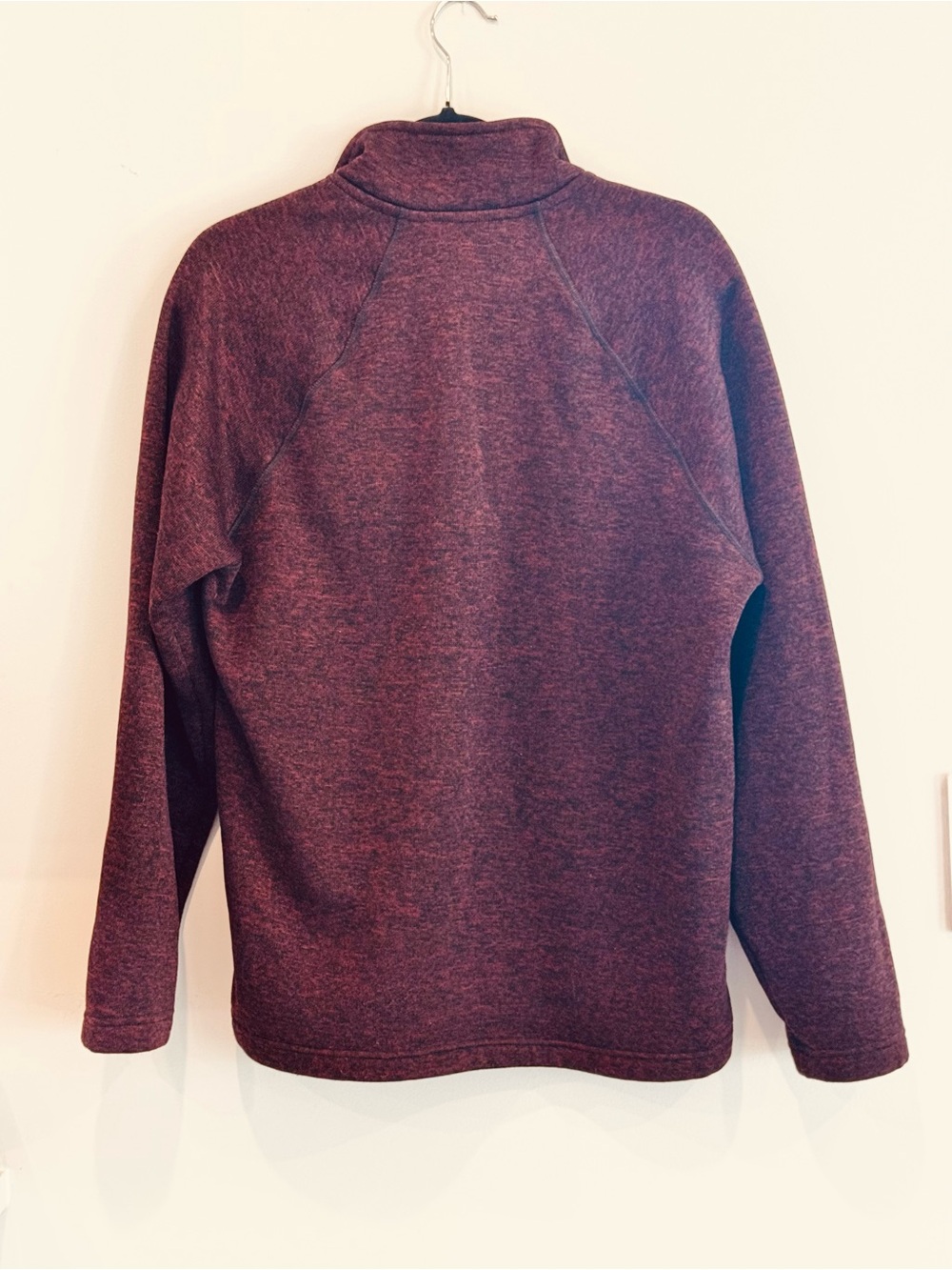 Eddie Bauer Men’s Medium Burgundy Quarter Zip Fleece Pullover - Picture 10 of 11